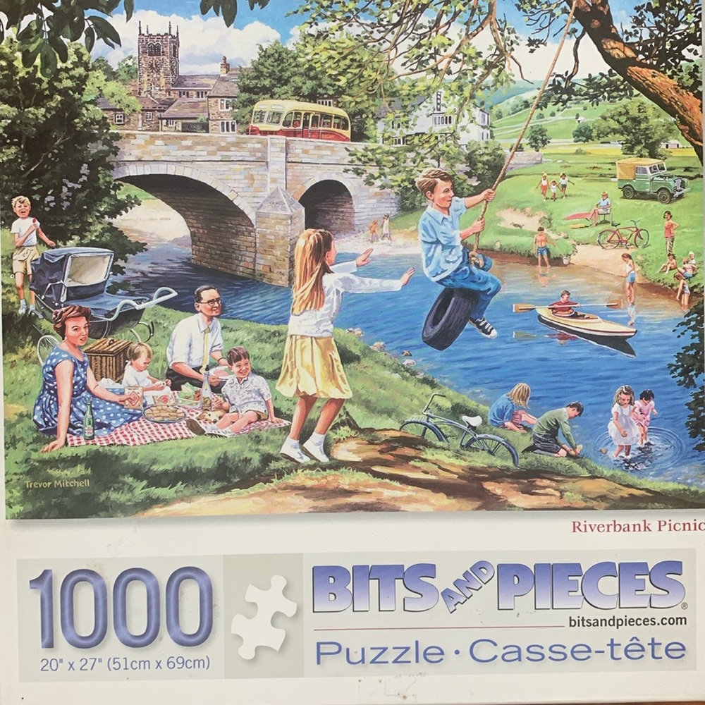 Bits and Pieces Riverbank Picnic 1000 Piece Puzzle